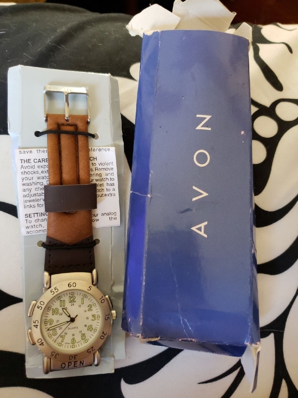 Avon Men's Brown Leather Strap Watch